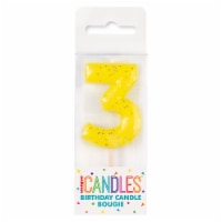 Unique Mini Multi Color Glitter Birthday Candle #3 Perspective: Main