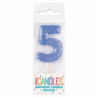 Unique Mini Multi Color Glitter Birthday Candle #5 Perspective: Main