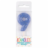 Unique Mini Multi Color Glitter Birthday Candle #9 Perspective: Main