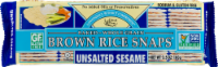 Edward & Sons® Unsalted Sesame Brown Rice Snaps Perspective: Main
