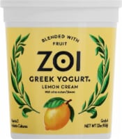 Zoi Lemon Cream Whole Milk Greek Yogurt Tub