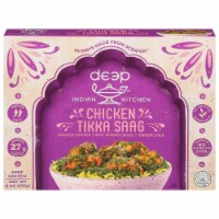 Deep Indian Kitchen Chicken Tikka Saag Frozen Meal Perspective: Main
