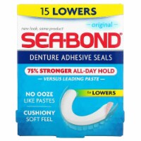 Sea Bond Secure Denture Adhesive Seals, Original Lowers, All-Day-Hold, 15 Count (Pack of 1)