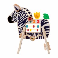 Manhattan Toy Safari Zebra Wooden Toddler Activity Toy for Ages 1 Year and Up
