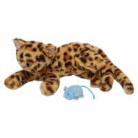 Manhattan Toy Loki Leopard Stuffed Animal Cat with Magnetic Front Paws and Magnetic Mouse