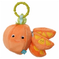 Manhattan Toy Mini-Apple Farm Orange Baby Travel Toy with Rattle, Squeaker, Crinkle Fabric