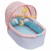 Manhattan Toy Stella Soft Crib with Removable Canopy and Mobile for 12" to 15" Dolls