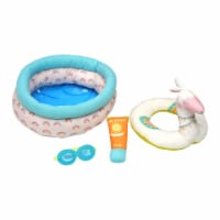 Manhattan Toy Stella Pool Party 4 Piece Baby Doll Pool Playset for 12" and 15" Dolls