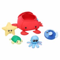 Manhattan Toy Neoprene Crab 5 Piece Floating Spill n Fill Bath Toy