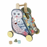 Manhattan Toy Wildwoods Owl Wooden Push Cart with Shape Sorter and Basket