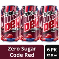 Diet Mountain Dew® Code Red® Soda Cans Perspective: Main