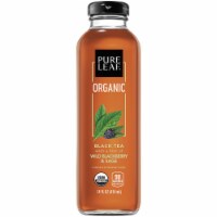Pure Leaf Teahouse Collection Organic Black Tea Wild Blackberry and Sage 14 oz Bottle Perspective: Main