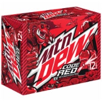 Mountain Dew Code Red Soda 12 Cans 12 Fl Oz City Market