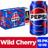 Pepsi Cola® Wild Cherry Soda Cans Perspective: Main