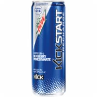 Mountain Dew Kickstart Recharge Blueberry Pomegranate Energy Drink 12 oz Can Perspective: Main