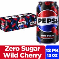 Pepsi Cola® Wild Cherry Zero Sugar Soda Cans