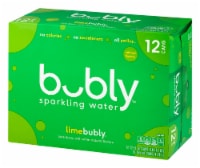 Bubly™ Lime Flavored Sparkling Water Cans Perspective: Main