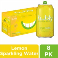 Bubly™ Lemon Flavored Sparkling Water Cans Perspective: Main