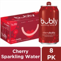 Bubly™ Cherry Flavored Sparkling Water Cans Perspective: Main