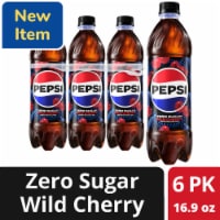Pepsi Cola® Zero Sugar Wild Cherry Soda Bottles Perspective: Main