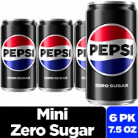 Pepsi Cola Zero Sugar Soda Mini Cans 6pk