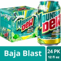 Mountain Dew® Baja Blast Soda Cans Perspective: Main