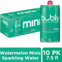 Bubly™ Watermelon Flavored Sparkling Water Mini Cans Perspective: Main