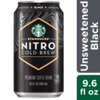 Starbucks Nitro Cold Brew Black Unsweetened Premium Iced Coffee Drink
