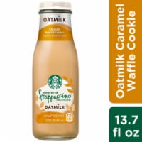 Starbucks® Frappuccino® Oatmilk Caramel Waffle Cookie Iced Coffee Bottle Perspective: Main