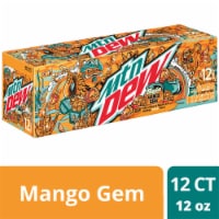 Mountain Dew Baja Mango Gem Soda Cans Perspective: Main