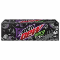 Mtn Dew Zero Sugar Pitch Black Soda Cans Perspective: Main