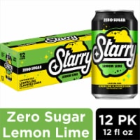 Starry™ Zero Sugar Lemon Lime Caffeine Free Soda Cans Perspective: Main