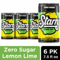Starry Zero Sugar Lemon Lime Soda Pop Mini Cans Perspective: Main