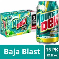 Mountain Dew® Baja Blast Soda Cans Perspective: Main