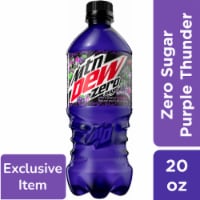 Mountain Dew Purple Thunder Zero Sugar Soda Bottle Perspective: Main