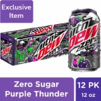 Mountain Dew Purple Thunder Zero Sugar Soda Cans Perspective: Main