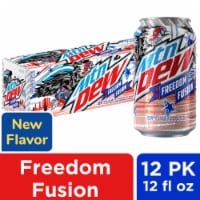Mountain Dew® Freedom Fusion Soda Cans Perspective: Main