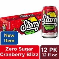 Starry® Zero Sugar Cranberry Blizz Soda Cans Perspective: Main