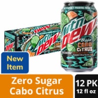 Mountain Dew® Zero Sugar Baja Blast Cabo Citrus Soda Cans Perspective: Main
