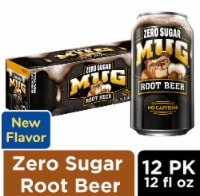 Mug® Zero Sugar Root Beer Soda Cans Perspective: Main