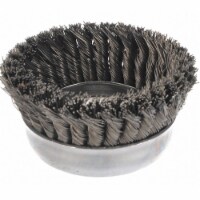 Weiler Knot Wire Cup Brush,Threaded Arbor,5 In.  93398
