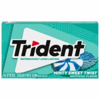 Trident Minty Sweet Twist Sugar Free Gum Perspective: Main