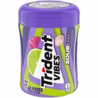 Trident Vibes Sour Sugar Free Gum Berry Twist Flavor Perspective: Main