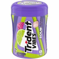 Trident Vibes Sour Sugar Free Gum Berry Twist Flavor