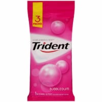 Trident Bubblegum Flavor Sugar Free Gum Perspective: Main