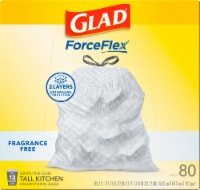 Glad ForceFlex Fragrance Free Tall Kitchen Drawstring Trash Bags Perspective: Main