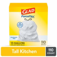 Glad ForceFlex Fragrance Free Tall Kitchen Drawstring Trash Bags Perspective: Main