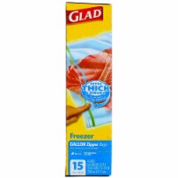 Glad Zipper Food Storage Bags, Gallon - 20 count