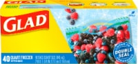 Glad® Zipper Freezer Storage Plastic Bags Perspective: Main