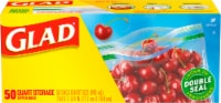 Glad Extra Wide Seal Quart Size Zipper Storage Bags Perspective: Main